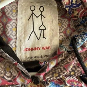 Johnny Was velvet burnout hoodie